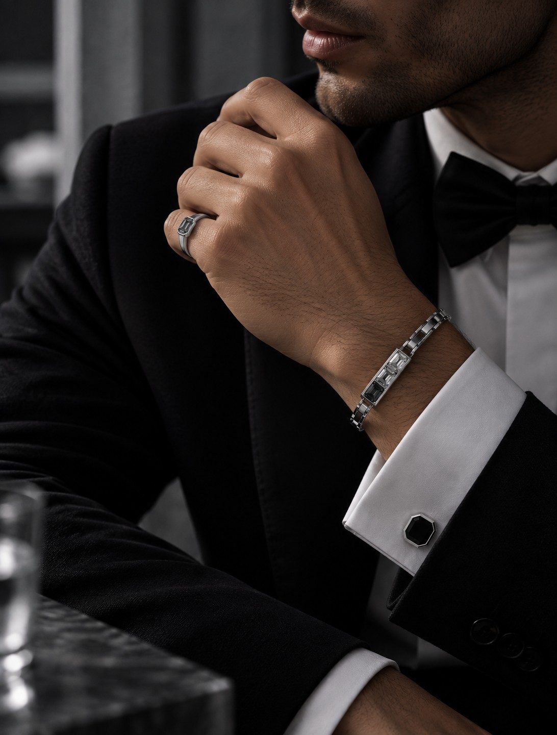 Bloc Bracelet worn, man