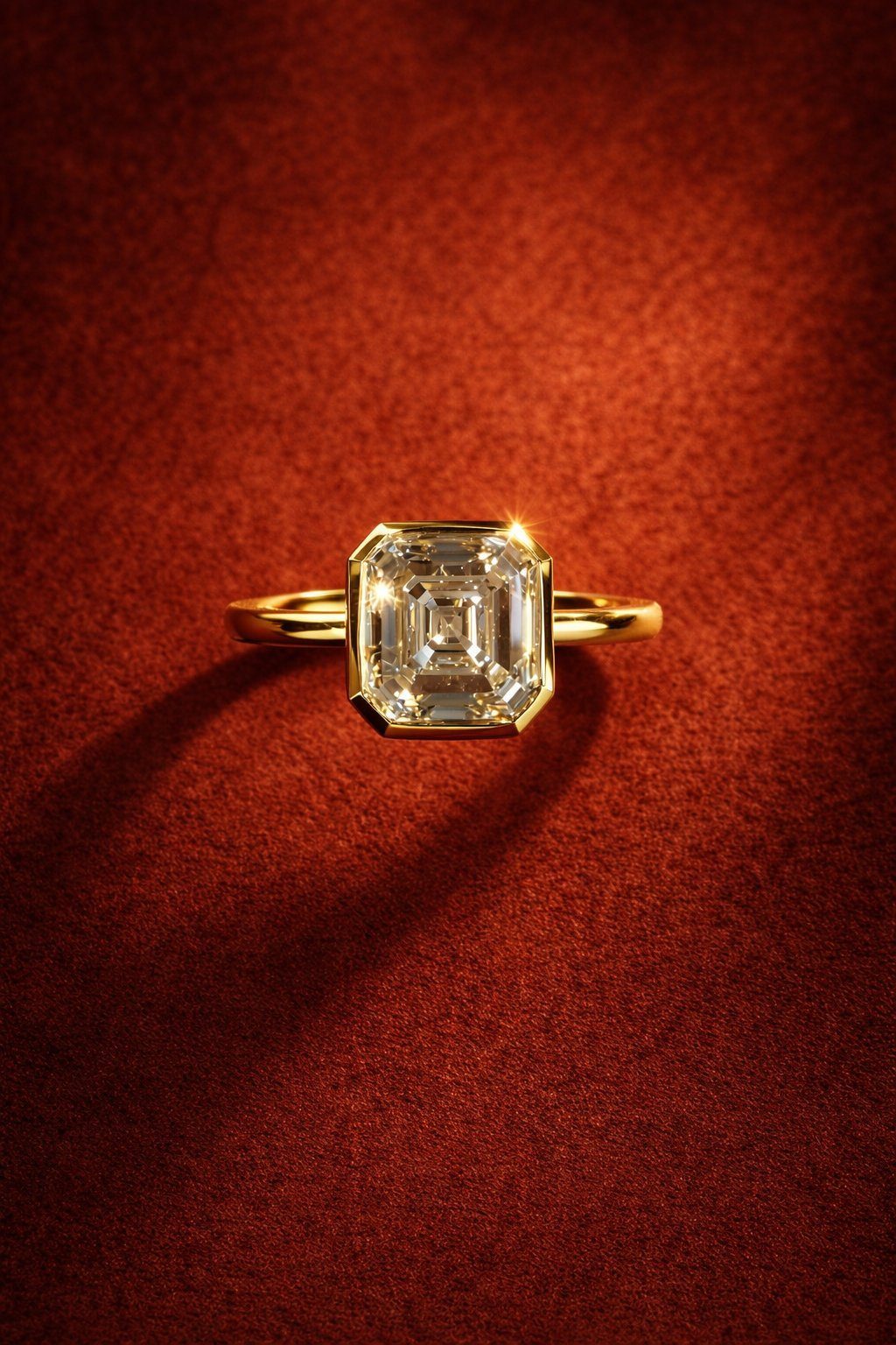 Asscher Bezel Ring