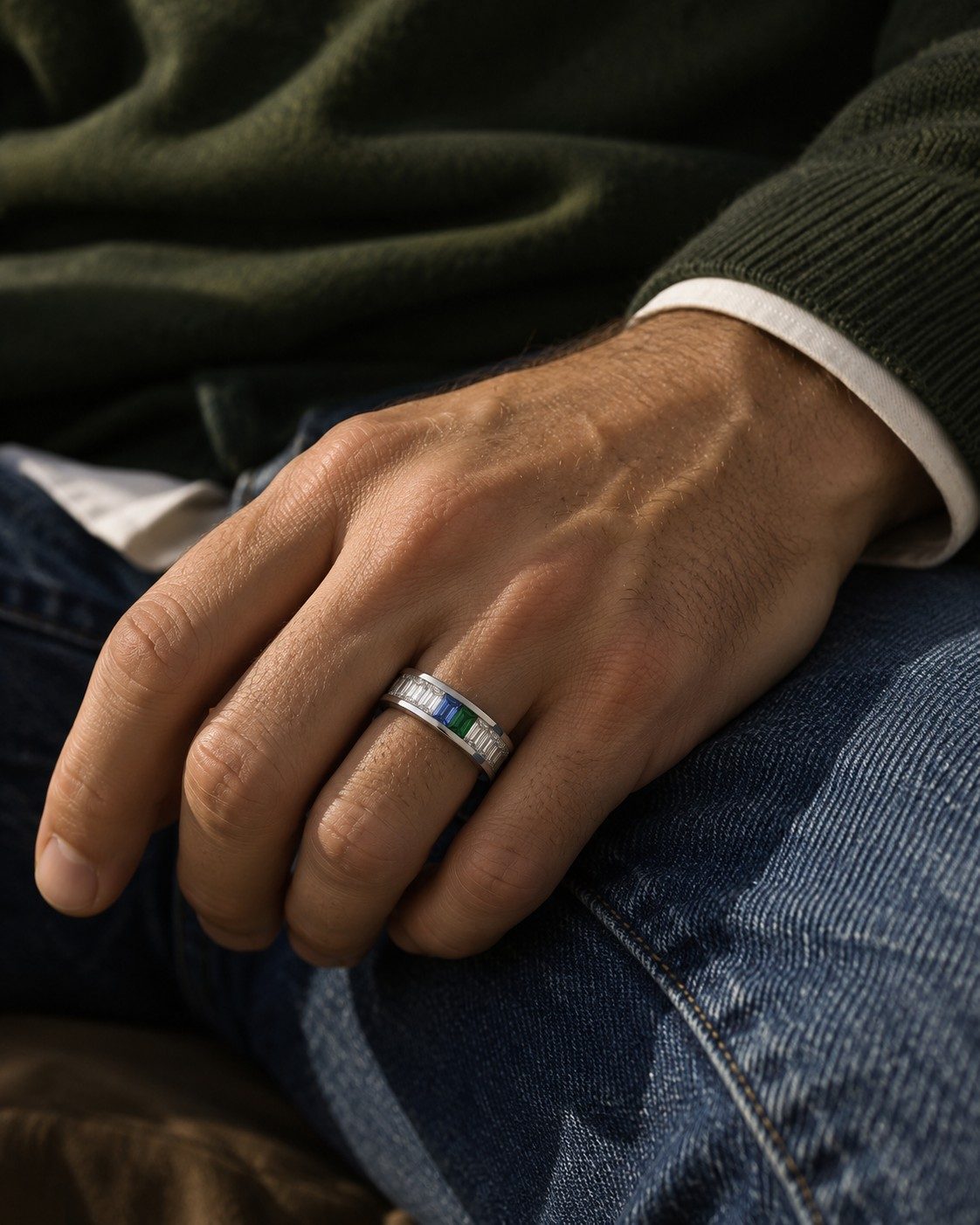 Jardin Band worn by a man